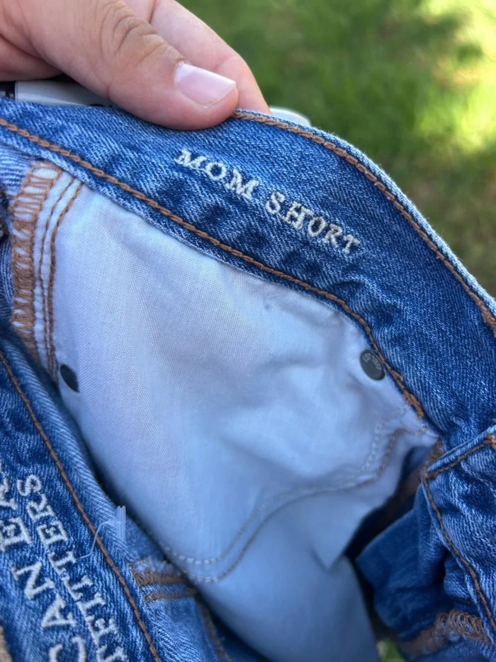 American Eagle Outfitters Blue Distressed Denim Cutoff Shorts